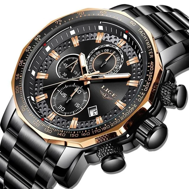 Mens Luxury Quartz Waterproof Watch
